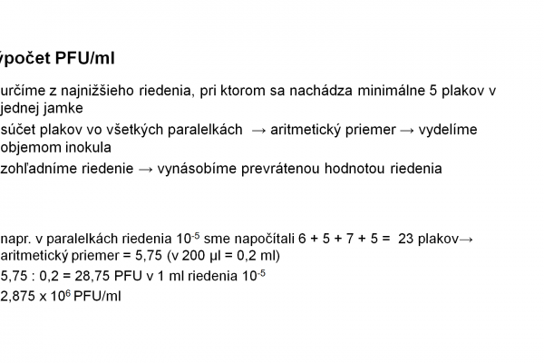 Plaková titrácia – 9